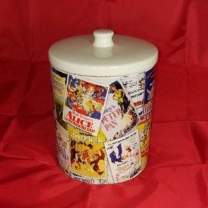 SOLD     Collage of Disney Movie Posters Cookie Jar